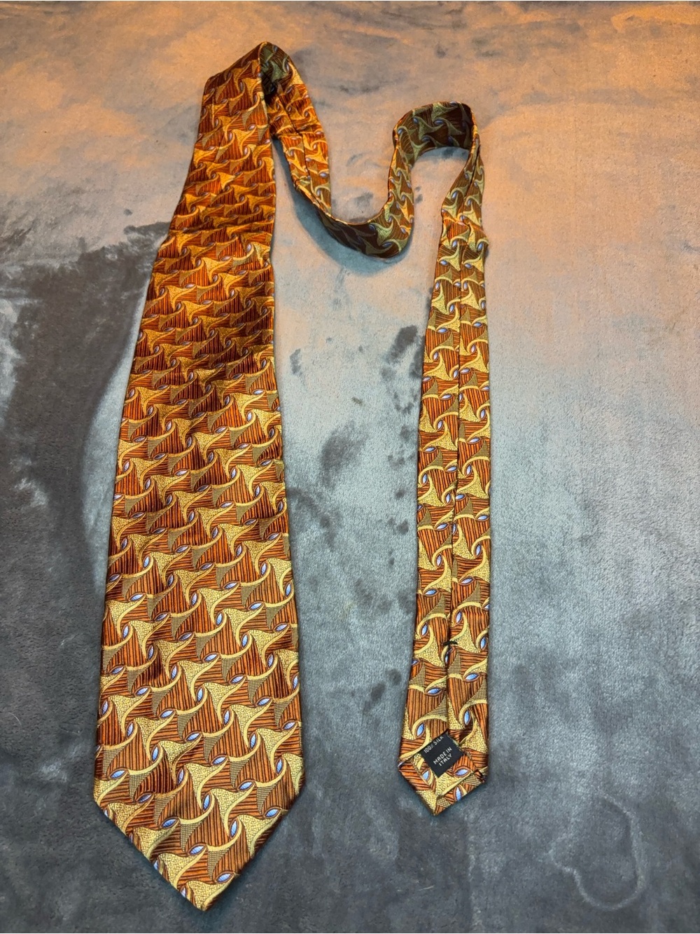 Jos. A. Bank Brown and Gold Patterned Men's Tie